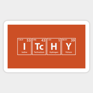 Itchy (I-Tc-H-Y) Periodic Elements Spelling Sticker